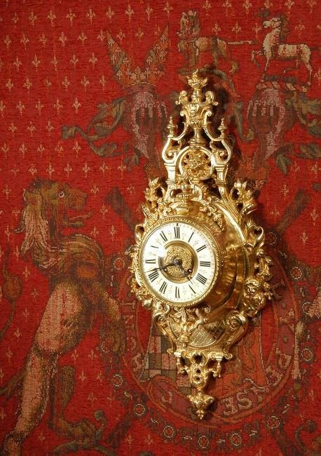 fig 1. Antique French Cartel Wall Clock by Japy Freres.